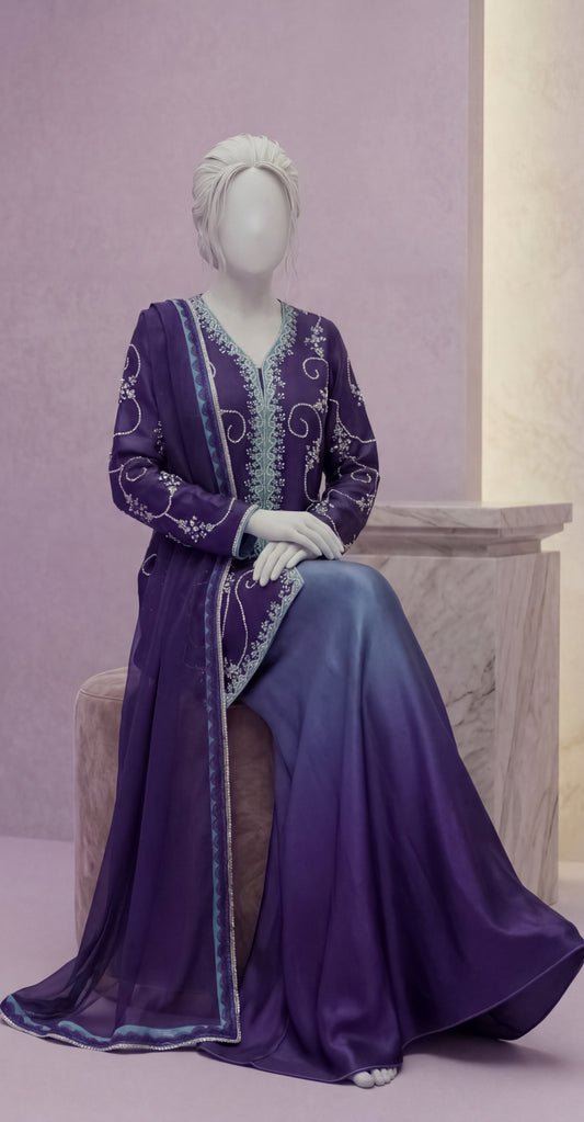Meerab | 3 Piece | Stitched | Purple