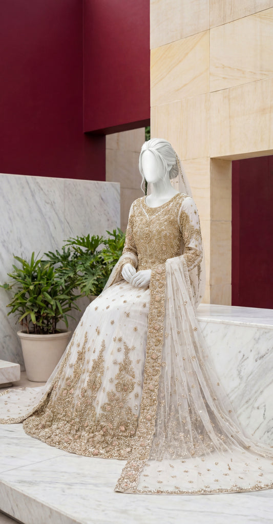 Tehmira | Maxi | Gold & White