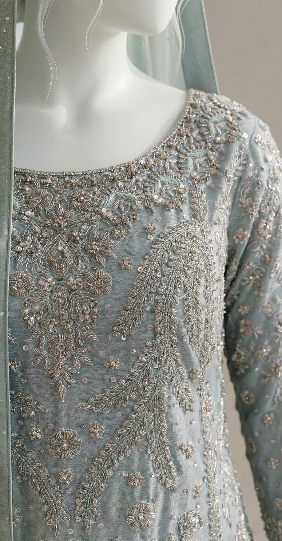 Zaitoon | 3 Piece | Stitched | Sky Blue