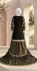 Kehkashaa | Farshi Lehenga | Black