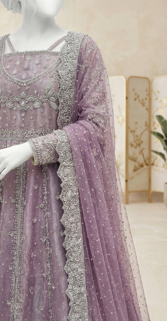 Fariha | Maxi | Stitched | Lavender