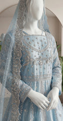 Fariha | Maxi | Stitched | Ice Blue