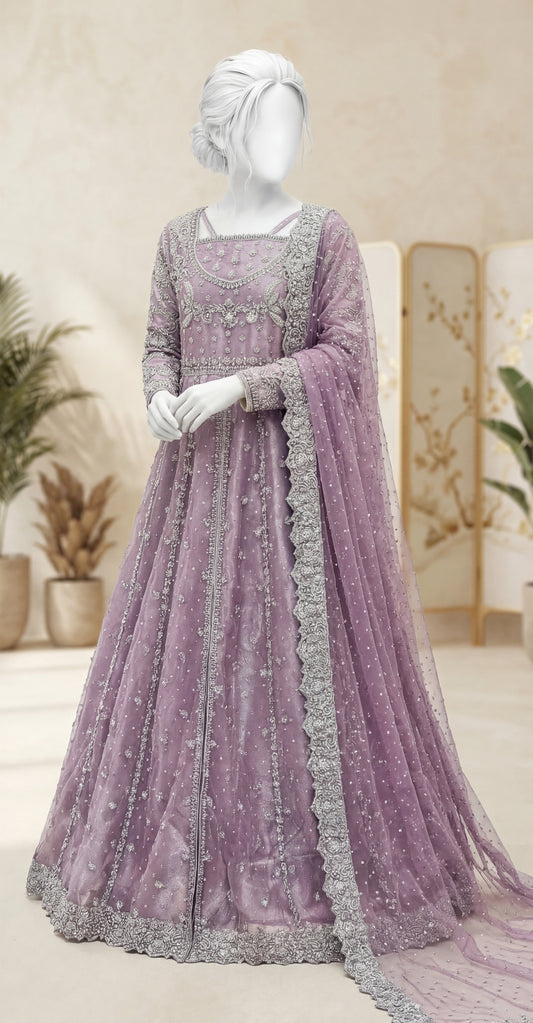 Fariha | Maxi | Stitched | Lavender