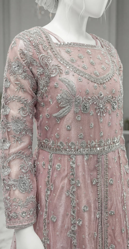 Fariha | Maxi | Stitched | Soft Peach