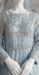 Fariha | Maxi | Stitched | Ice Blue
