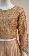 Alaya | Lehenga | Rust Gold