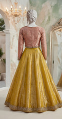 Ashna | Lehenga | Yellow and Pink
