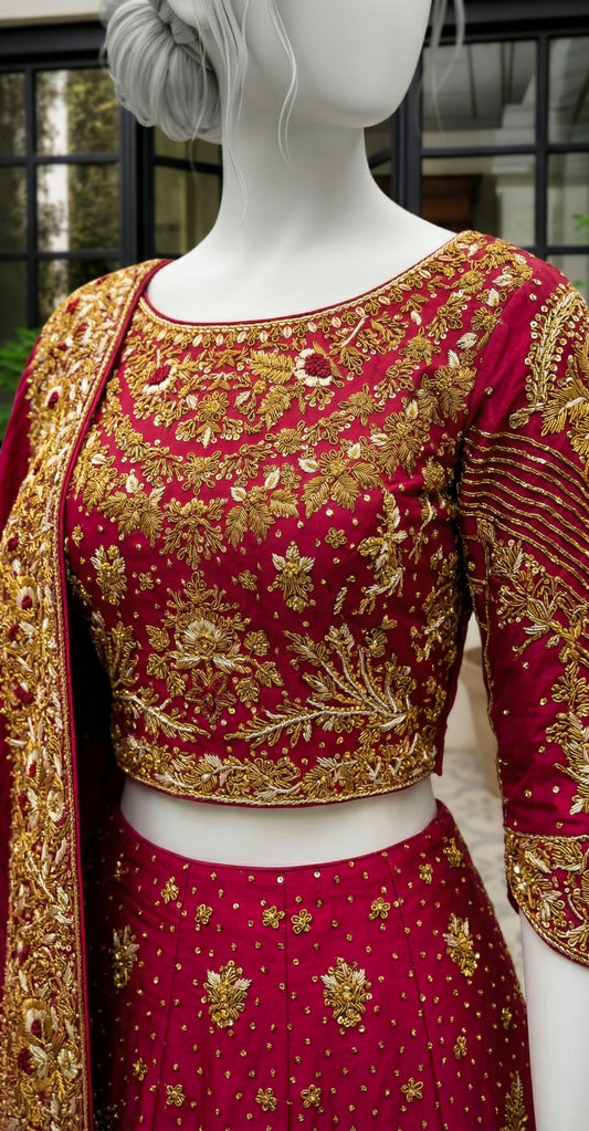 Fardeen | Lehenga | Red