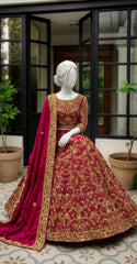 Fardeen | Lehenga | Red