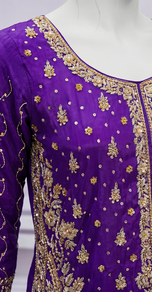 Zarash | 3 Piece | Stitched | Purple