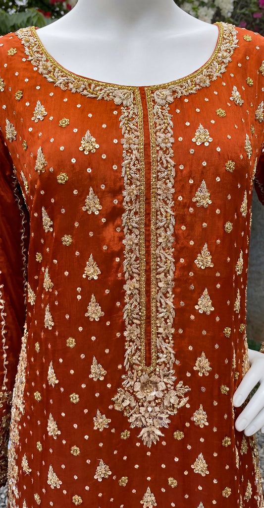 Zarash | 3 Piece | Stitched | Rust