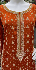 Zarash | 3 Piece | Stitched | Rust