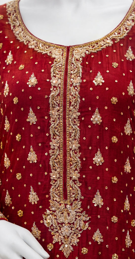 Zarash | 3 Piece | Stitched | Red