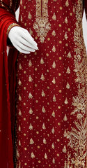Zarash | 3 Piece | Stitched | Red