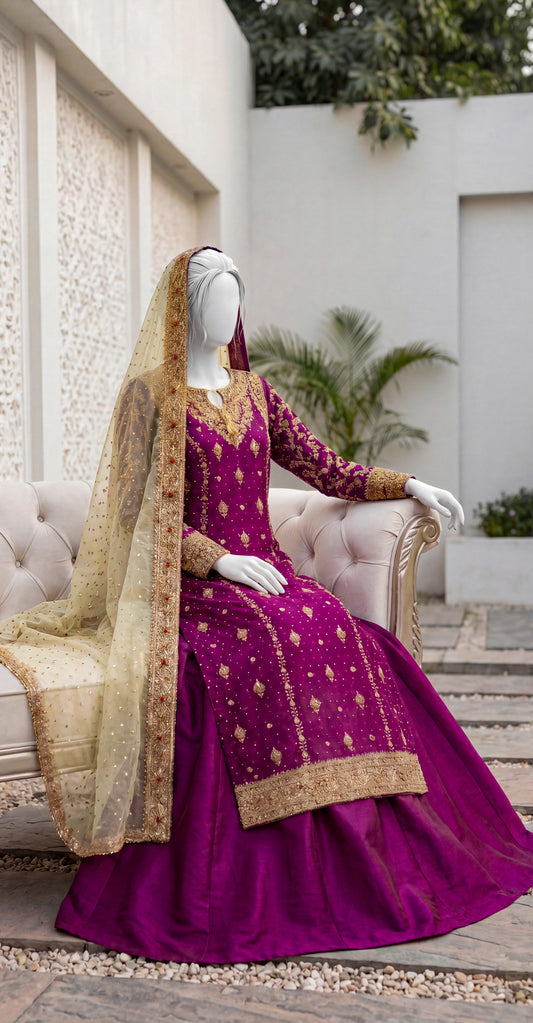 Gulfaam | 3 Piece | Stitched | Ruby