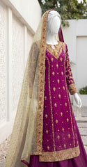 Gulfaam | 3 Piece | Stitched | Ruby