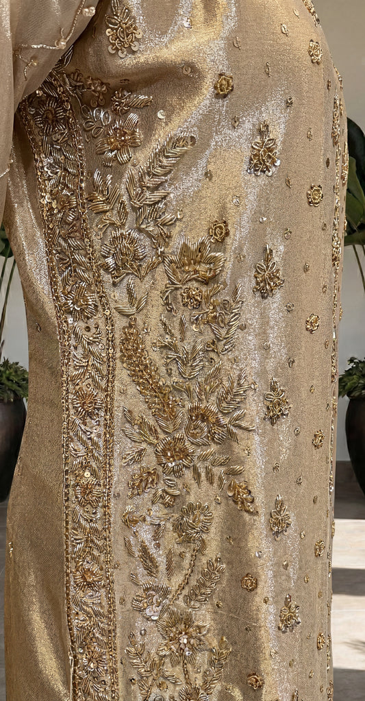 Zarash | 3 Piece | Stitched | Golden