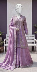 Sraha | 3 Piece | Stitched | Lavender