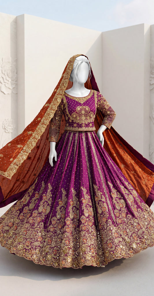 Zenia | Lehenga | Hot Pink