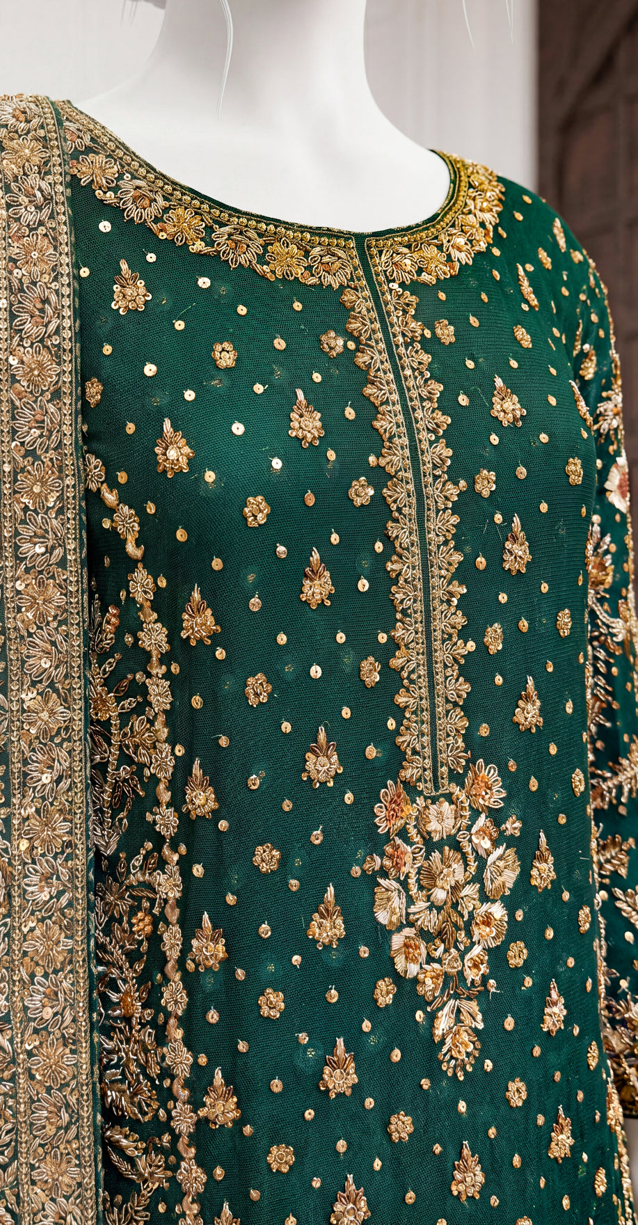 Banafshaan | 3 Piece | Stitched | Green