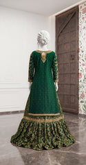 Banafshaan | 3 Piece | Stitched | Green