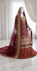Surkhaab | Farshi Lehenga | Red