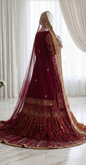 Surkhaab | Farshi Lehenga | Red