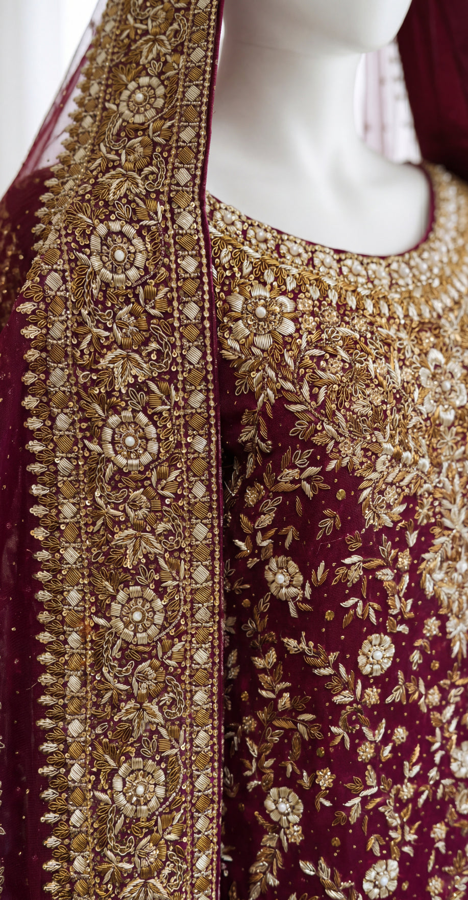 Surkhaab | Farshi Lehenga | Red