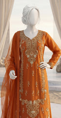 Sehraz | 3 Piece | Stitched Suit | Orange