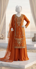 Sehraz | 3 Piece | Stitched Suit | Orange