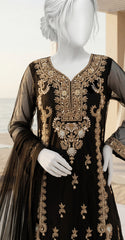 Sehraz | 3 Piece | Stitched Suit | Black