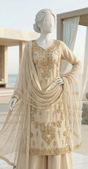 Sehraz | 3 Piece | Stitched Suit | Golden
