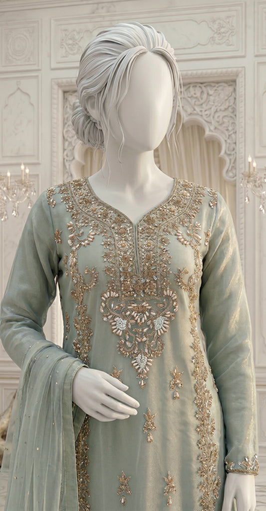 Sehraz | 3 Piece | Stitched Suit | Mint