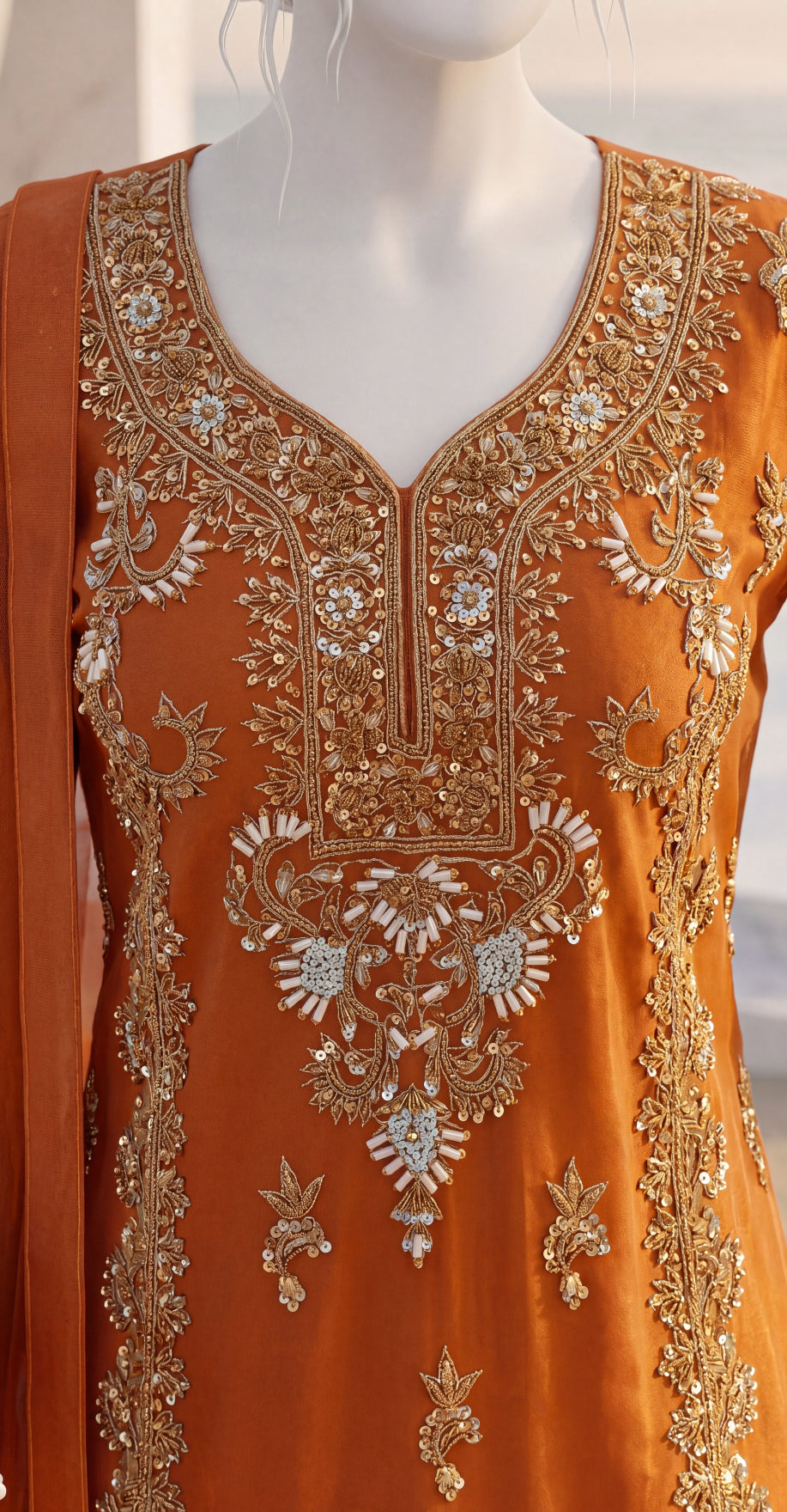 Sehraz | 3 Piece | Stitched Suit | Orange