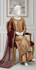 Almaira | 3 Piece | Stitched | Rusty Golden