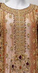 Almaira | 3 Piece | Stitched | Rusty Golden
