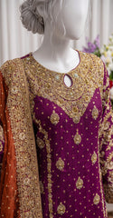 Amara | 3 Piece | Stitched | Magenta