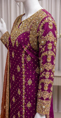 Amara | 3 Piece | Stitched | Magenta