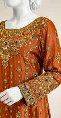 Aaliya | 3 Piece | Stitched | Rust & Blue
