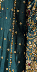 Komal | 3 Piece | Stitched | Bottle Green
