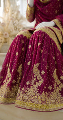 Waania | Gharara | Stitched | Red