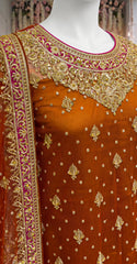 Waania | Gharara | Stitched | Rust