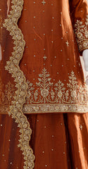 Warda | 3 Piece | Stitched | Rust