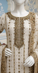 Anaya | 3 Piece | Stitched Suit | Off White