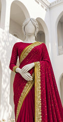 Abeera | Saree | Red