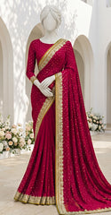 Abeera | Saree | Red