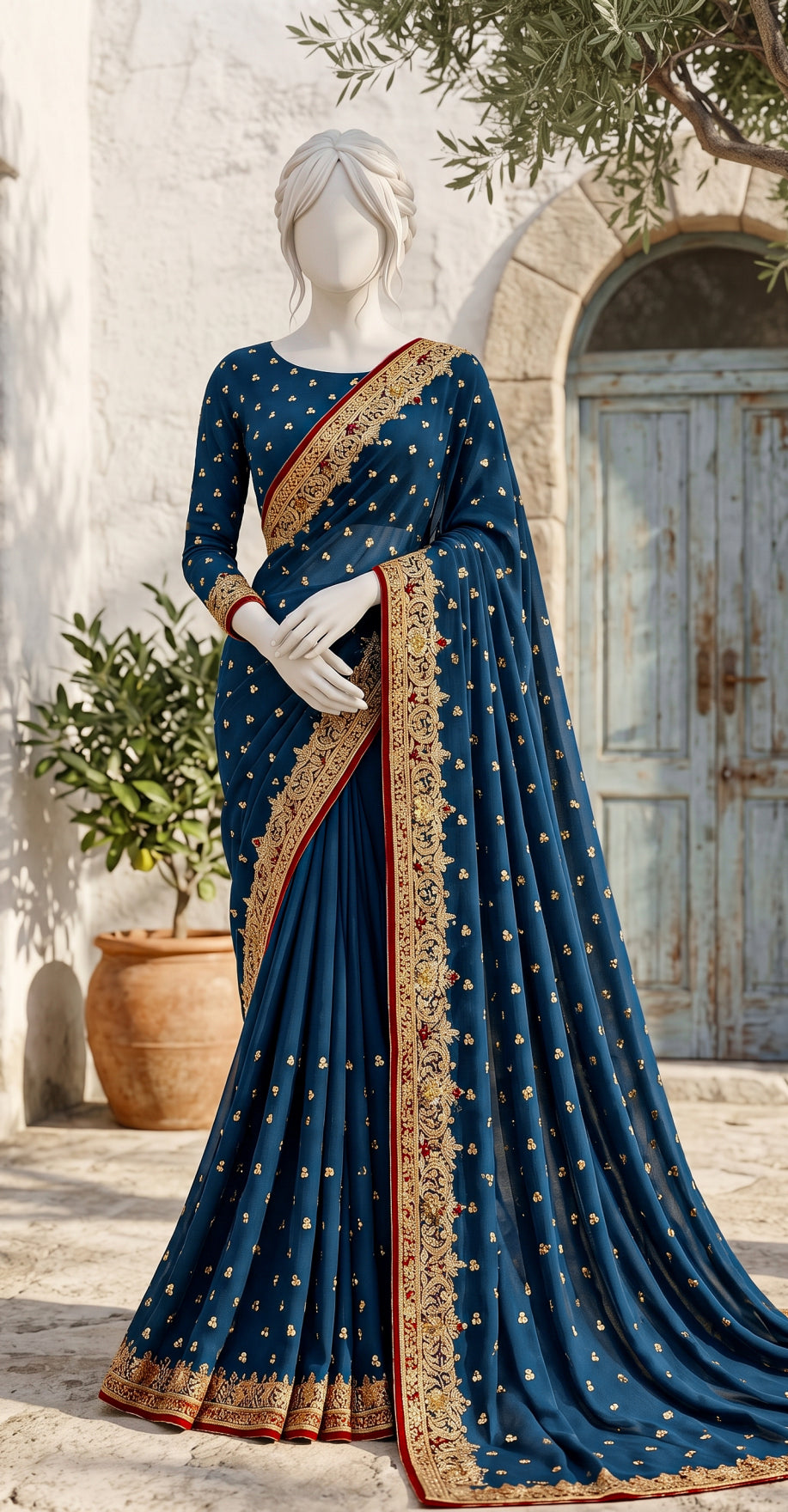 Abeera | Saree | Teal
