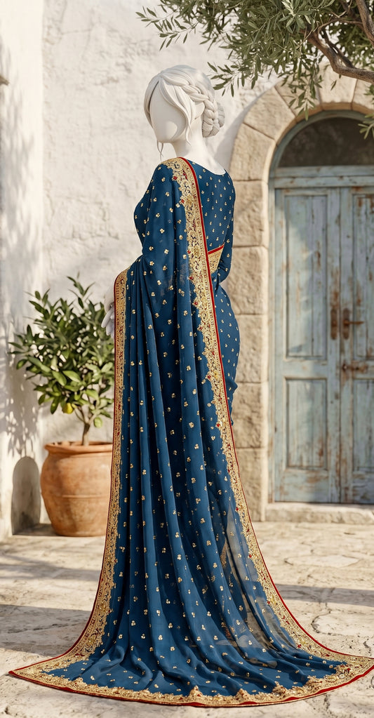 Abeera | Saree | Teal