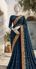 Abeera | Saree | Teal
