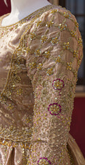 Elara | Lehenga | Golden & Ruby Red